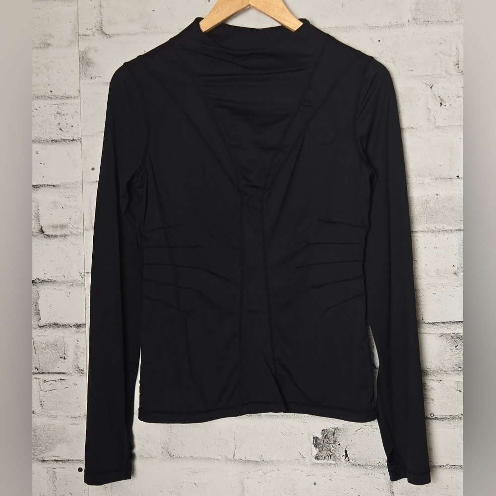 Lululemon Black High Neck Long Sleeve Top Womens 4 6 Athleisure